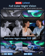 OMBAR T1 4K 3 Channel Dash Cam, STARVIS 2 IMX678 Sensors, Free 128GB Card, 2025 New Full Color HDR Night Vision, 4K+1080P+108