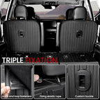 Kick Mats Backrest Mats for 2020-2024 2025 Kia Telluride 7 Passenger Captain Chairs Car Mats Accessories, All Weather TPE Interior Protector(2nd Row Backrest Mats)