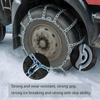Snow Chains, Thickened and Wear-Resistant High Carbon Steel Anti Slip Tire Chain for Light Truck, Pickups, and SUVs, Qick Eas