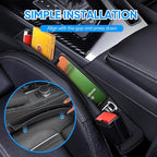 2PCS Car Seat Gap Filler Organizer, Car Seat Organizer, Multifunctional Seat Gap Storage Box for Phone Key, Fill The Gap & Stop Things from Dropping, Universal for Most Vehicles (Dark Brown)