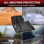 LASFIT Floor Mats for Hyundai Santa Fe Hybrid PHEV 2021 2022 2023 (Only Fit Hybrid & PHEV, Not Fit Gas) All Weather TPE Custom Fit Car Floor Liners 1st & 2nd Row Mats Accessoires, Black