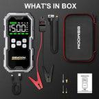 Jump Starter with Air Compressor, 6000A Jump Starter Battery Pack (All Gas/10L Diesel), 150PSI 12V Jump Box Car Battery