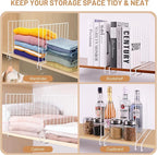 8-Pack 9“ Tall Metal Shelf Dividers for Closet Organization, Wardrobe, Bookshelf, Cabinet, Cupboard - Closet Shelf Dividers -