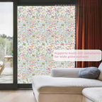Butterfly Stained Glass Privacy Window Film Decorative, Summer Rainbow Window Stickers Sunroof Decal for Car Glass Door Moonroof Heat Control Non-Adhesive, 16.9" x 39.4"
