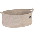 Optish Dog Toy Basket, Toy Box and Bin for Dog Cat Storage, 19.7" X 11" X 7.9" (30L) Large Woven Rope Basket for Blanket Stor