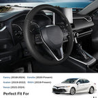 Fit for Toyota Steering Wheel Cover, Car Steering Wheel Cover for Toyota Corolla(2020-2026) Rav4(2019-2025) Camry(2018-2024) Venza(2021-2024) Avalon(2019-2022) Accessories (Perforated Black)