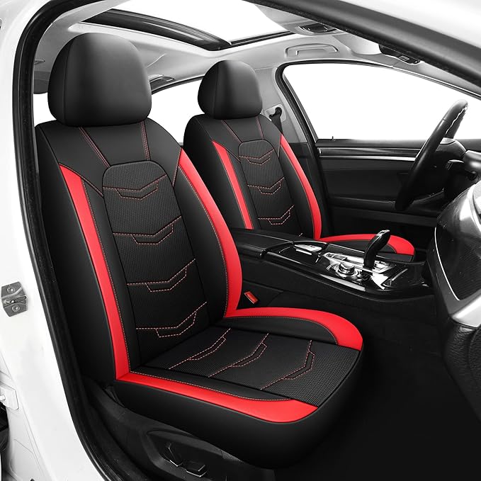 Car Seat Covers,Leather Seat Covers,Breathable and Sporty Car Seat Cover,Universal Fit Automotive Seat Covers for Truck Cars 