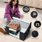 Fab totes Storage Bags,Clothes Blanket Storage Bins Foldable Closet Organizers with Reinforced Handle for Home Dorm Storage a