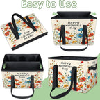 Reusable Grocery Bags Heavy Duty Shopping Bags Foldable Large Tote Bags with Long Handles & Hard Bottom
