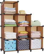 HOMIDEC Closet Organizers and Storage, 9 Cube Storage Organizer Cubes, Portable Closet Organizer Shelves for Clothes, Bedroom