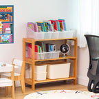 IRIS USA Plastic Book Bin Magazine Holder, 8-Pack, Vertical Standing Connecting Container Box for Office Dorm Study Homework 