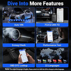 OBD2 Scanner Bluetooth Vdiagtool D100, Bidirectional Scan Tool Wireless - Full System Diagnostic With 17 Resets, Lifetime