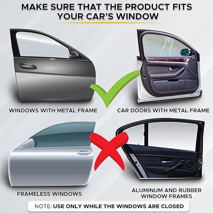 EcoNour Magnetic Car Side Window Sun Shade (1 Pack) | Rear Window Sunshade Covers & Blocks UV Rays | Baby Shades for Side Windows Ensures Privacy Protection | Baby Car Travel Accessories (26"x19")