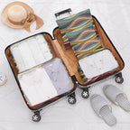 7 Set Packing Cubes Travel Luggage Organizers for Suitcase Travel Accessories with Shoe Bag for Girls Women Aesthetic Cute Bo