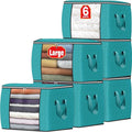 Fab totes 24 Gallons Clothes Storage, Foldable Thick Fabric Blanket Storage Bags, Containers for Organizing Bedroom, Closet, 