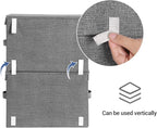 SONGMICS Stackable Storage Bins Set of 2, Storage Boxes with Lids and Front Windows, Non-Woven Fabric Closet Organizers with 