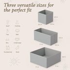 Criusia Drawer Organizers 18-Piece Set, Dresser Organizer for Baby Clothes, Foldable Closet Storage & Drawer Dividers for Und