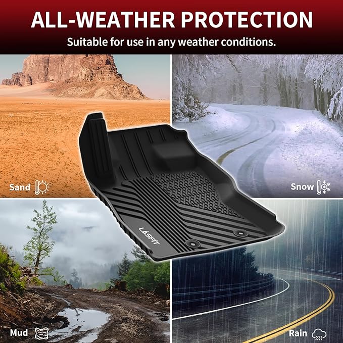 LASFIT Floor Mats & Cargo Mat Fit for Subaru Crosstrek & Impreza 2026 2025 2024, All Weather TPE Custom Fit Easy Clean Durable Floor Liners for Crosstrek & Impreza 2024-2026 Car Mats & Trunk Liner