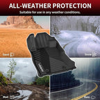 LASFIT Floor Mats Fit for Subaru Forester 2019-2024, All Weather TPE Custom Fit Easy Clean Durable No-Curling Floor Liners for Subaru Forester 2024 2023 2022 2021-2019 1st & 2nd Row Car Mats