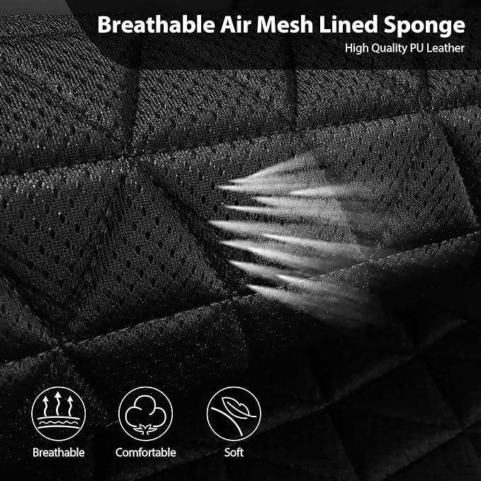 CAR PASS Bling Diamond Air Mesh Seat Cover Front Seats,Leather Seat Covers for Car Shining Glitter Sparkly,Automotive seat co