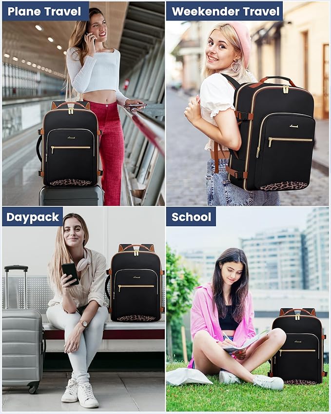 LOVEVOOK Travel Backpack for Women & Men 40L,Airline Approved Carry On Backpack Travel Essentials,TSA Carry on Luggage,Waterp