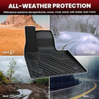 LASFIT Floor Mats&Cargo Mat&Seatback Fit for BMW X7 2019-2025 2026 M50i M60i xDrive40i xDrive50i, All Weather TPE Custom Fit 1st&2nd&3rd Row Full Set Car Mats & Trunk Liner(Only for 7 Seaters), Black