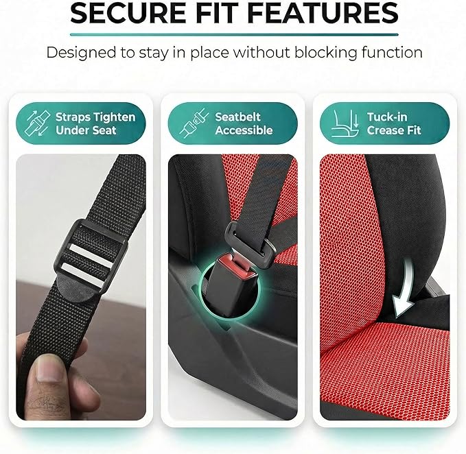 FH Group Automotive Front Car Seat Covers for SUV, Trucks, Sedan and More - Universal Fit Front High Back Design Interior Acc