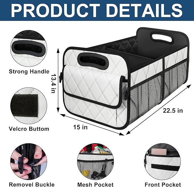 Deosk Car Trunk Organizer for SUV, Car Organizers and Storage with 6 Pocket, Car Accessories for Women/Men 70L Waterproof