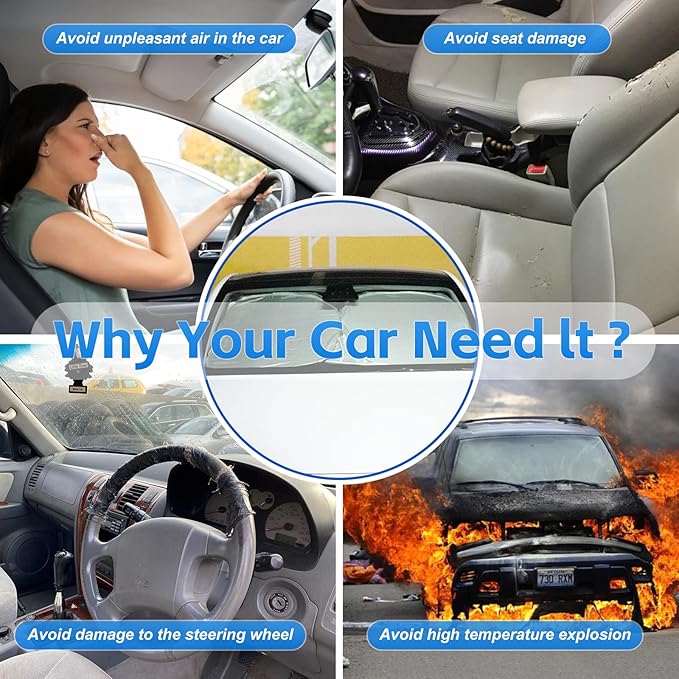 Windshield Sun Shade for Toyota 4Runner 2010-2024 2025 2026 Front Window Shade Custom Fit 4Runner Accessories Sun Visor Foldable Shade Blocks UV Rays Summer Must Have Car Accessories