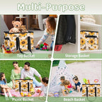Reusable Grocery Bag, Foldable Large Shopping Tote Bag for Groceries Kitchen Picnic Car Trunk