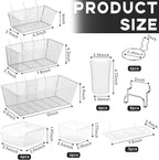 Sieral 30 Pcs Pegboard Organizer Accessories Kit Includes Peg Board Shelving Storage Basket Organizer Bins Hooks Loops Cup wi