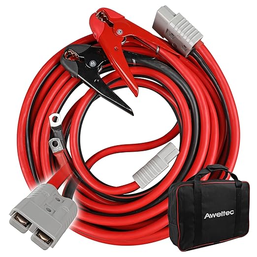 800A Jumper Cables,Heavy Duty 1 Gauge 30 Feet Battery Cable for Car,Quick Connect Booster Battery Wires with Alligator Clips,Carrying Bag for Cars Truck SUV
