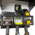 Wall Control Power Tool Storage Organizer Kit Cordless Drill Holder Charging Station Rack 16” x 32” Metal Pegboard Organizati