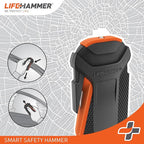 Lifehammer Smart Automatic – Window Breaker Seatbelt Cutter, Emergency Car Window Breaker for car Escape Tool, Anti-Slip Grip