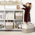 Goodpick Woven Storage Baskets for Organizing, Baby Basket for Gifts, Dog Toy Storage Bins for Shelves, Cute Baskets for Home