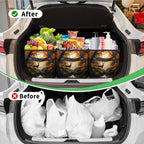 Reusable Grocery Bags Heavy Duty Shopping Bags Foldable Large Tote Bags with Long Handles & Hard Bottom
