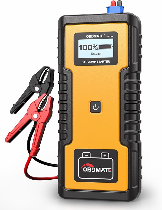Car Jump Starter 1000A, Super Capacitor Jump Starter Non-Battery for 12V Gas Diesel Engines, 12V Portable Jump Starter for