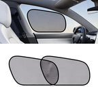 XCBYT Tesla Model Y Car Window Shades for Driver | 2 PCS Cling Side Window Sun Shade for Sun Blocker, Heat Insulation | Transparent Front Window Shade for Clear Visibility