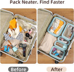 5PCS Diaper Bag Organizer Pouch Set, Clear Organizer Bags, TSA Approved Toiletry Bag, Clear Waterproof Cosmetic Bags with Zip