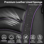 CAR PASS 3D Foam PU Leather Car Seat Covers, Universal Seat Covers Front 2 for Trucks SUV Sedan Automotive Seat Covers Armres