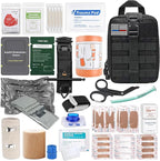 78 PCS IFAK Trauma Kit with Tourniquet, 6-Inch Israeli Bandage, Splint, Tactical First Aid Kit for Car, Camping, Hiking and T
