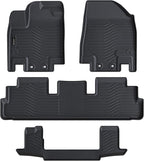 All Weather Floor Mats Fit for Pathfinder 7 Seat 2026 2025-2022 TPE Rubber Liners Set Pathfinder Accessories All Season Guard Odorless Anti-Slip Floor Mats 3 Row