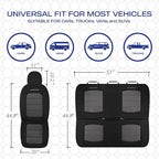 Skechers Memory Foam Car Seat Covers,Thick Cool Touch Fabric Seat Covers,Seat Cover Full Sets Airbag Compatible,Automotive Co