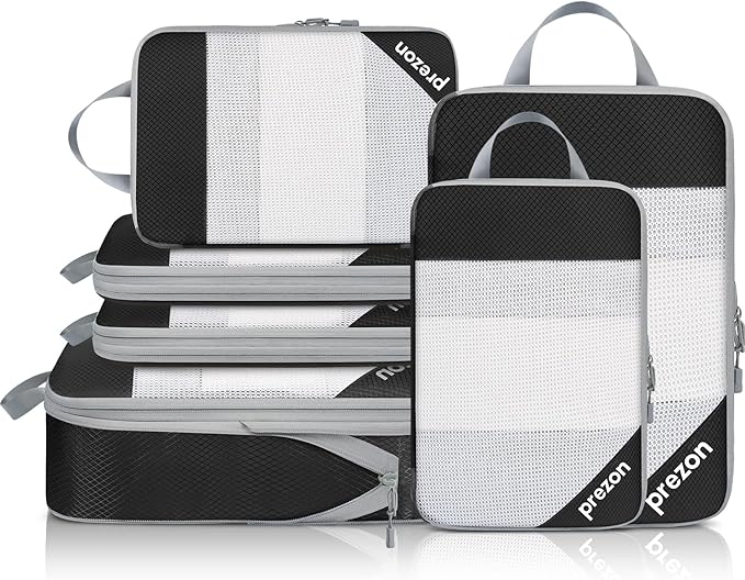 Compression Packing Cubes for Travel, Lightweight Vacation Travel Essentials, Travel Accessories for Suitcase Organizer Bags 