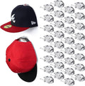 Modern JP Adhesive Hat Hooks for Wall (32-Pack) - Hat Rack for Baseball Caps, Minimalist Hat Display, Strong Hold Hat Hangers