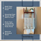 BARNWOODUSA Throw Blanket Ladder – Fully Assembled Reclaimed Wood – Rustic Decorative Ladder for Towels, Quilts, & More – Per