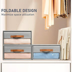 DIMJ Closet Organizers and Storage - Fabric Bins with Drawers for Closet Foldable Clothes Organizers with Clear Window, Stack