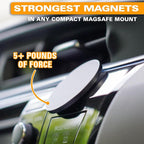 Scooch Magnetic Phone Mount Compatible with MagSafe, for Wall, Car, and Dash, Compatible with iPhone 15/14/13/12, Strong Magnets, Magnetic Wall Mount, Sticks to Hard, Flat Surfaces (2-Pack)
