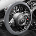 PINCTROT Nappa Leather Steering Wheel Cover, Slim Fit No Bulk Design, One Piece Leather with Breathable Perforation, Fit Like