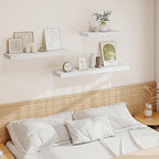 Vivelove White Floating Shelves 48 Inches Long, Wall Display Shelves with Invisible Brackets, for Bathroom Living Room Kitche